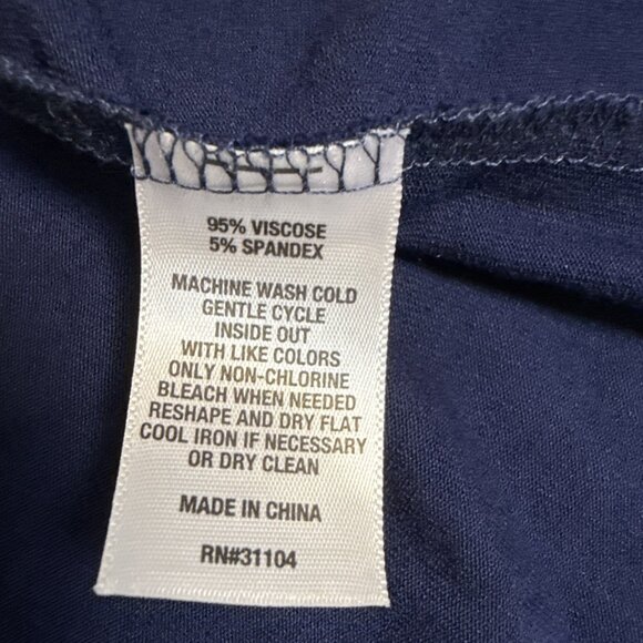 Kim Rogers Open Front Cardigan Size XL Navy Blue 3/4 sleeve - Picture 5 of 9